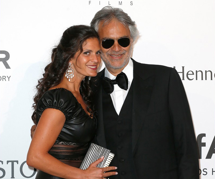 Andrea e Veronica Bocelli con gioielli Lucia Giovannetti