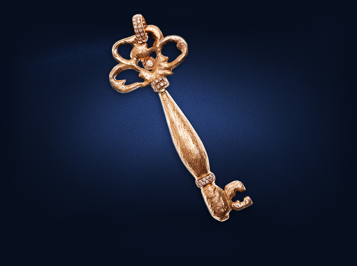 chiave in Oro massiccio 18 kt