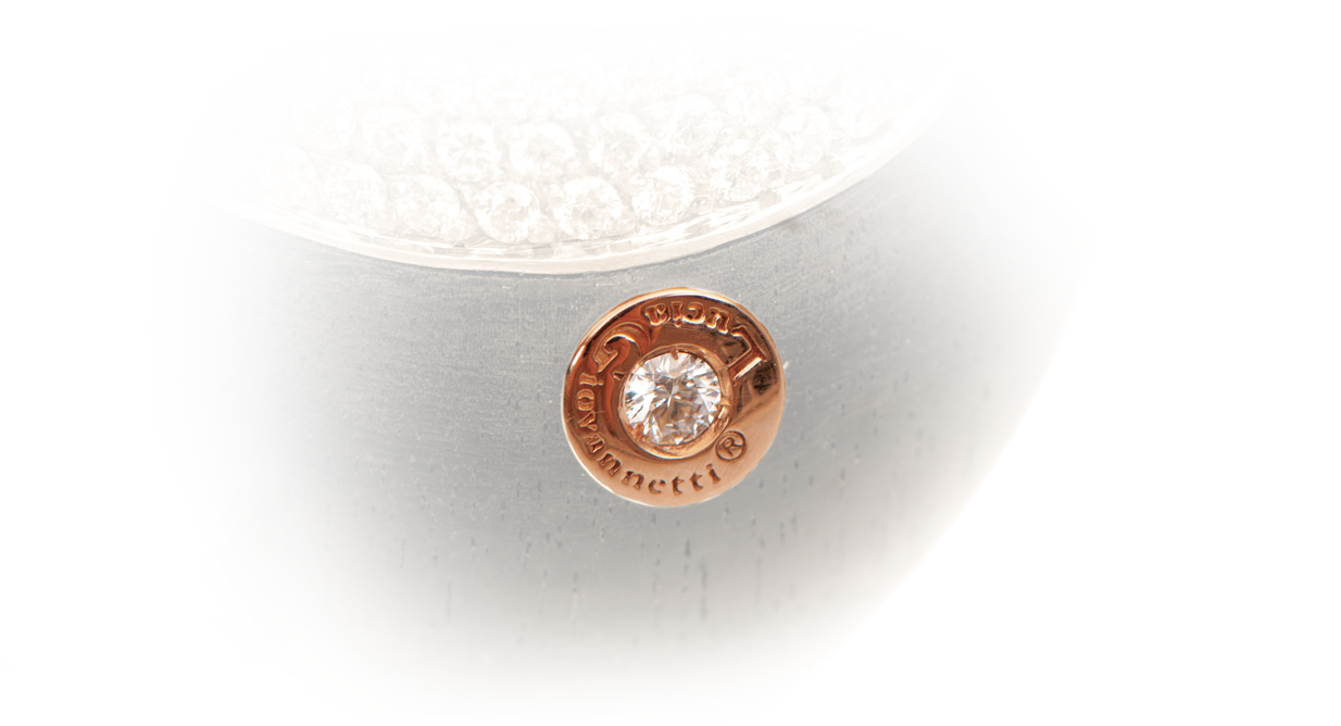 Oro rosa 18 kt, diamante